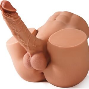 10.8LB Male Sex Doll with Flexible Dildo, Isskis Realistic Sex Dolls 6.8in Huge Cock for Female Masturbation, Tight Anal Butt for Gay Sex Toys, Unisex Masturbator Sex Doll for Women Men Couple Sex Toy